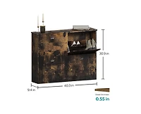 sumyeg Storage Cabinet with Anti-Tipping Device Flip-Top Shoe Cabinet with Adjustable Layer