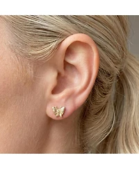 The Lovery Gold Butterfly Screw Back Stud Earrings 14K