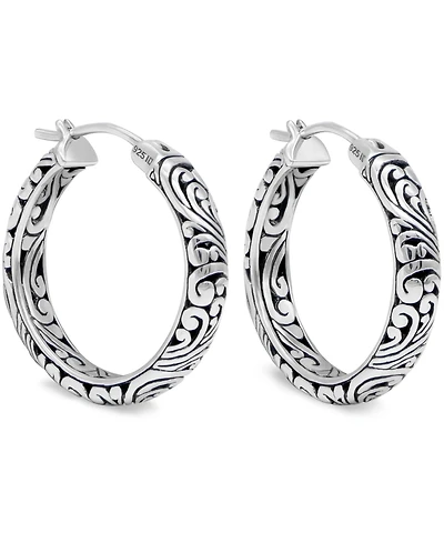 Devata 20mm Hoop Earrings Sterling Silver