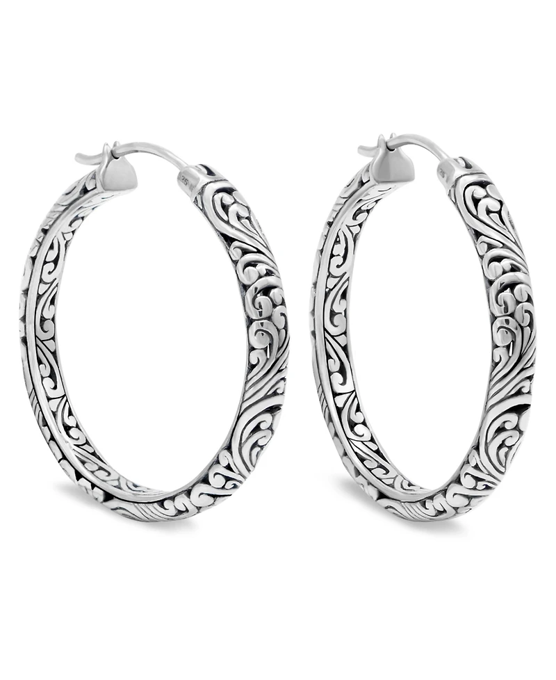 Devata 20mm Hoop Earrings in Sterling Silver