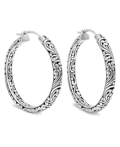 Devata 20mm Hoop Earrings in Sterling Silver