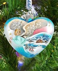 G.DeBrekht Angel Hart Glass Ornament
