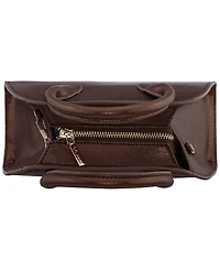 Nina Metallic Small Bowling Handbag