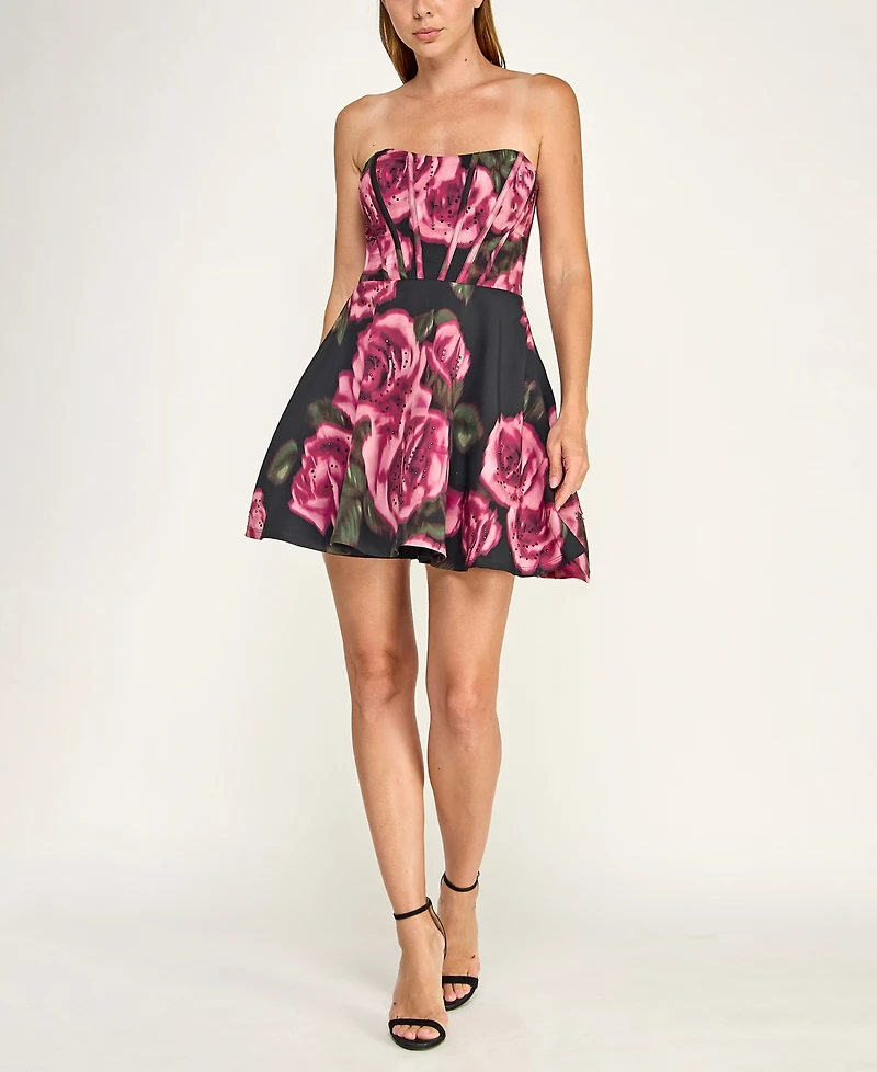 Seni & Cade Juniors' Strapless Mini Dress