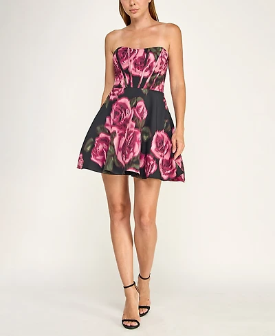 Seni & Cade Juniors' Strapless Mini Dress