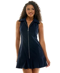 Seni & Cade Juniors' Sleeveless Collared Corduroy Dress