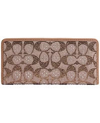 Coach Crystal Signature Jacquard Essential Slim Wallet