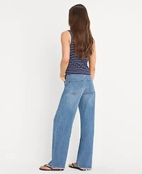 Good American Women's Vintage-Inspired High-Rise Wide-Leg Jeans