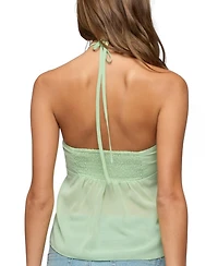 Edikted Women's Kitty Sequin Chiffon Halter Top