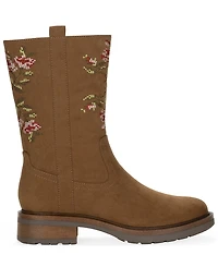 Style & Co Women's Tiannaa Embroidered Round Toe Mid Shaft Boots, Macy's Exclusive