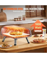 Cozito Countertop Electric Pizza Oven, 12 in Stainless Steel Pizza Maker with Stone and Spatula
