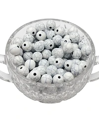 Sevorley 320Piece Set 8mm Acrylic Marble-Pattern Round Loose Beads for Diy
