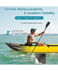 Sevorley Inflatable 2-Person Kayak Set with Aluminum Oars Pump and Repair Kit