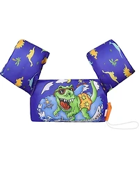 Sevorley Toddler Swim Arm Bands and Vest for Kids 20-50 lbs, Cute Dinosaur