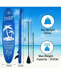 Sevorley Inflatable Adjustable Stand-Up Paddle Board with Pump and Backpack Kit