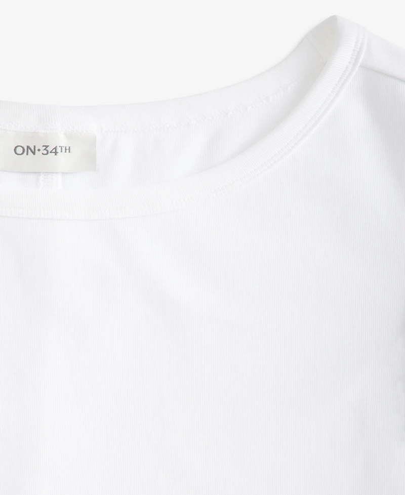 On 34th Women's Ribbed Boat-Neck Tank, Macy's Exclusive