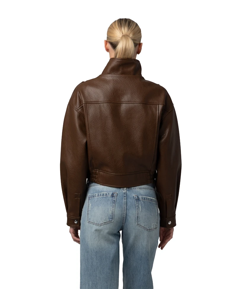 Blank Nyc Women's High Mock Collar Jacket