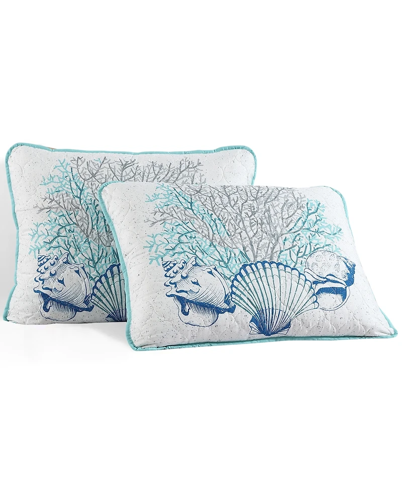 Carribbean Joe Coastal 3-Piece Quilt Set, Full/Queen