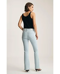 Mavi Jeans Women's Molly Mid Rise Bootcut Bleached Flex Blue