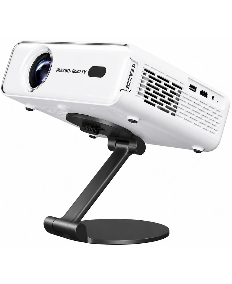 Aurzen Mini Foldable Projector Stand, 180degree(s) Rotation, 1/4-Inch Screw, Ultra-Compact Design, Compatible with Most Projectors (Stand Only)
