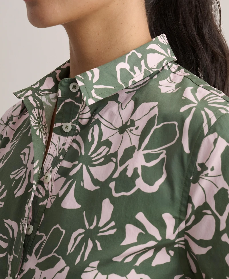 UNTUCKit Women's Stretch Cotton Floral Popover Izzie Dress