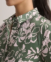 UNTUCKit Women's Stretch Cotton Floral Popover Izzie Dress