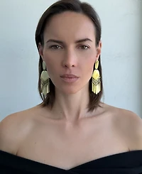 Adornia Gold-Plated Drop Statement Earrings