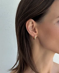 Adornia Gold Cubic Zirconia Hoop Earring 2-Piece Set