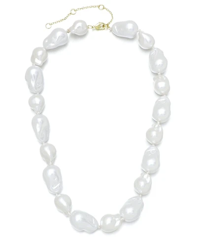 Adornia Chunky Imitation Pearl Necklace