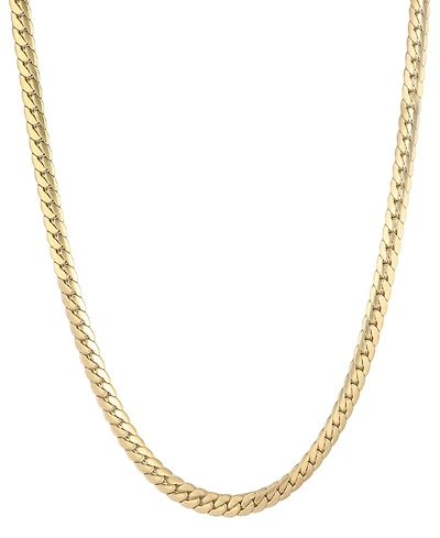 Adornia Tarnish Resistant Gold Flat Curb Chain Necklace