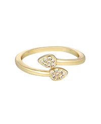 Adornia Gold Cubic Zirconia Overlap Petals Ring