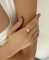 Adornia Gold Cubic Zirconia Marquis Pinky Ring