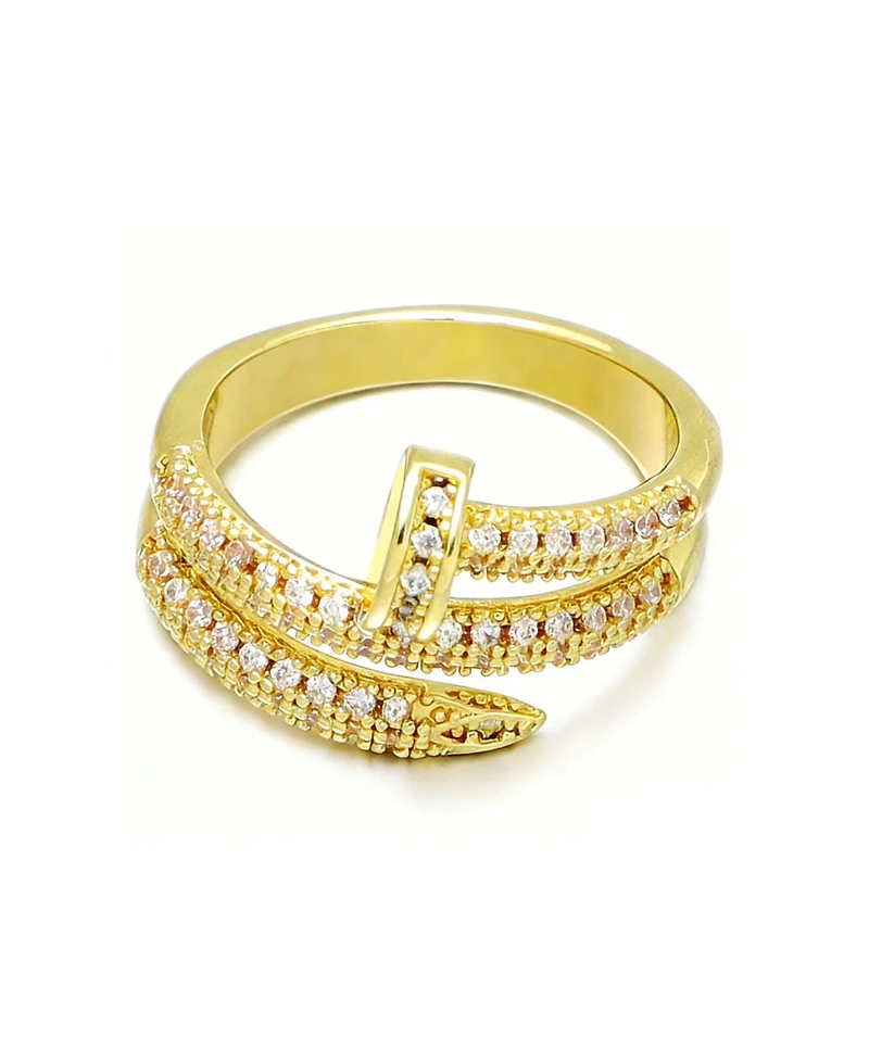 Adornia Gold Cubic Zirconia Double Wrap Nail Ring