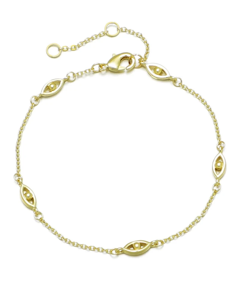 Adornia Gold Evil Eye Station Bracelet