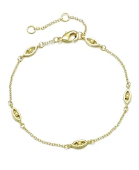 Adornia Gold Evil Eye Station Bracelet