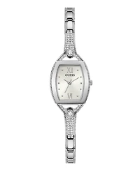 Guess Women's Silver-Tone Glitz Watch, 21mm