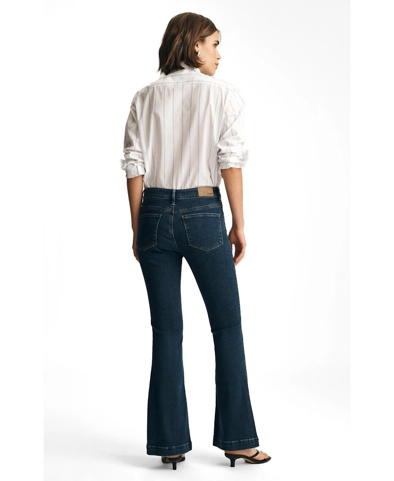 Mavi Women's Sydney High Rise Flare Dark Supersoft