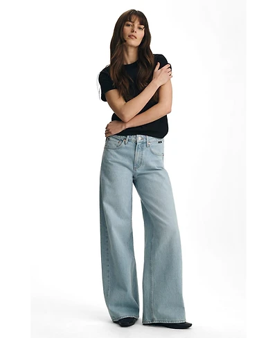 Mavi Jeans Women's Siena High Rise Wide Leg In Light Classic Denim