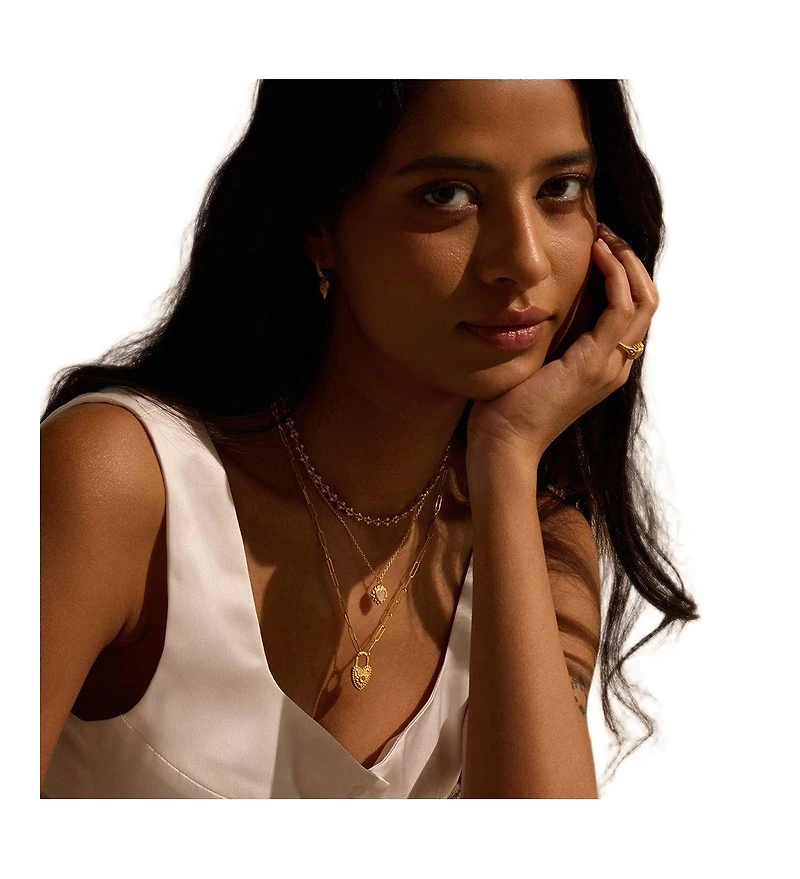 Satya Jewelry Sacred Connection Heart Lotus Stud Earrings