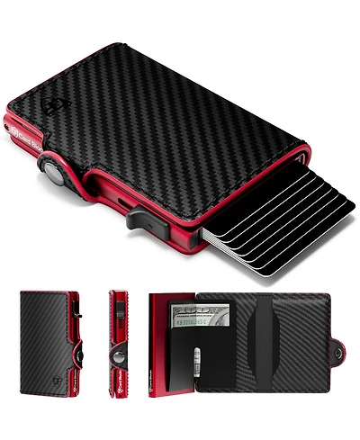 Conceal Plus Men's Card Blocr Rfid Blocking Card Holder Pop Up Wallet for Men - Minimalist Front Pocket Wallet with Internal Cash Id Storage