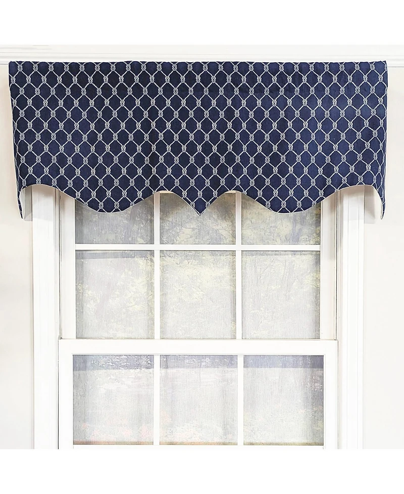 Rlf Home 100percentage Cotton Marine Rope Regal With Lining Rod Pocket Window Valance
