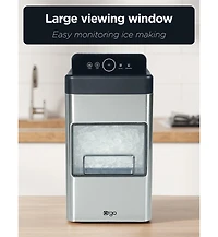 Orgo The Nugget Countertop Ice Maker, Makes 33 lbs. in 24 hours, Nugget Shaped Ice In 2 Sizes, Stainless Steel Ice Maker, Includes Scoop