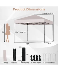 Sugift Pop up Canopy Tent with Portable Carrying Bag and 8 Stakes