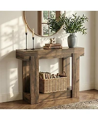 Tribesigns 41.34" Console Table with Storage Shelf, Narrow Entryway Table, Farmhouse Sofa Table Behind Couch