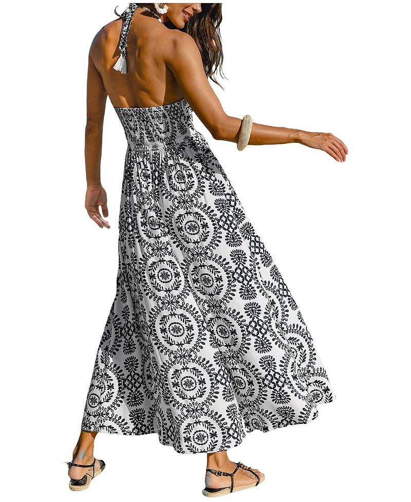 Cupshe Women's Getaway Energy Ornate Midi Beach Dress