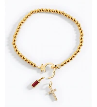 Mint & Lily Cross Charm Birthstone Bracelet