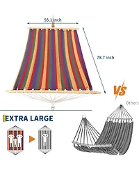 gaomon Wood Hammock Stand Only, Max 475 Lbs, Heavy Duty Weatherproof Wood Hammock Stand for Outdoor, Indoor, Garden, Patio, Backyard