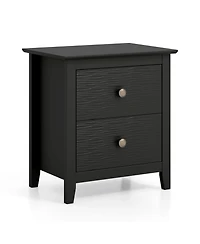 Slickblue Modern Nightstand with 2 Drawers for Small Spaces