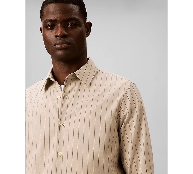 Calvin Klein Men's Pinstripe Classic Long-Sleeve Shirt