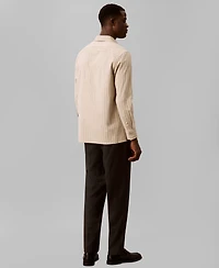 Calvin Klein Men's Pinstripe Classic Long-Sleeve Shirt